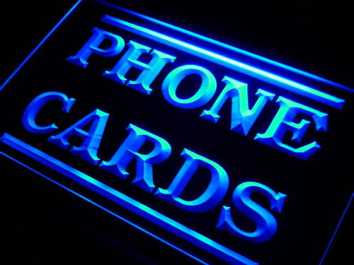 Phone Cards Services Neon Light Sign